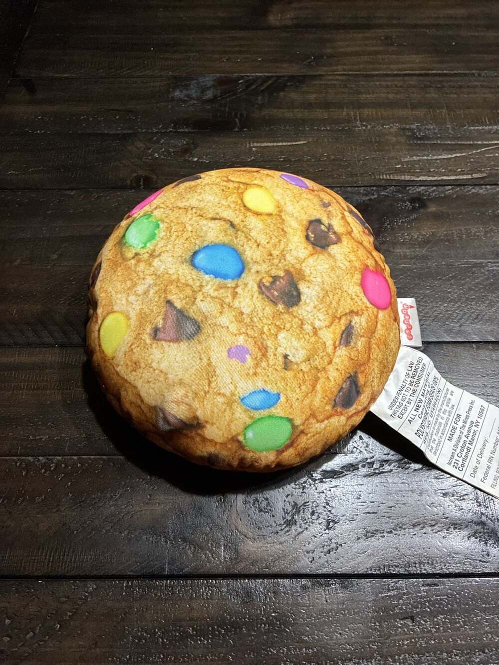 iscream Chocolate Chip Cookie Plush Pillow
